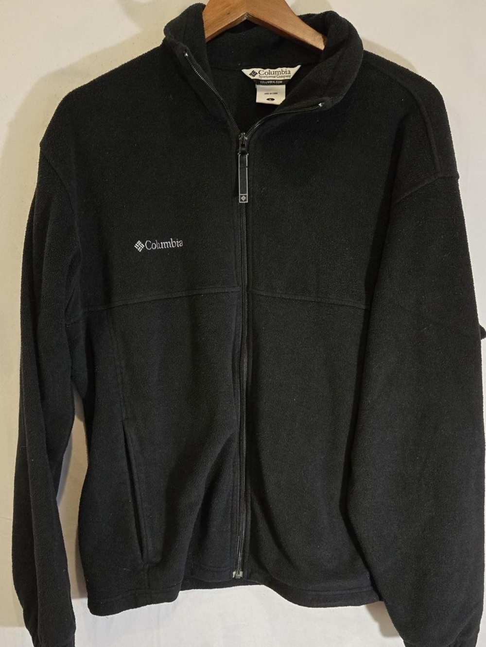 Columbia Men's Black Full-Zip Fleece Jacket with Logo